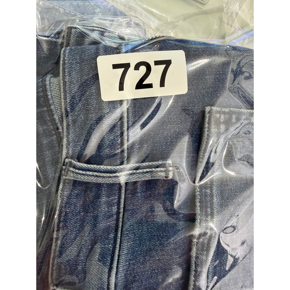 MOTHER The Hustler Size 26 Ankle Fray Jeans Blue Patch Pocket Flare Raw Hem - Picture 15 of 15